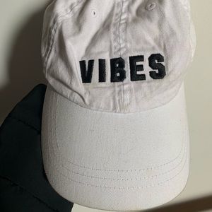 VS PINK white SnapBack hat vibes